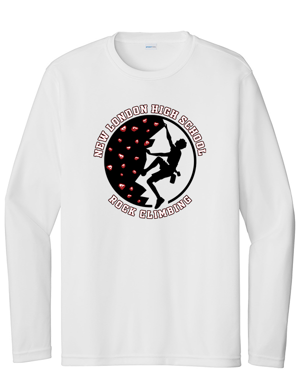 White  Circle Logo Long Sleeve Competitor Tee