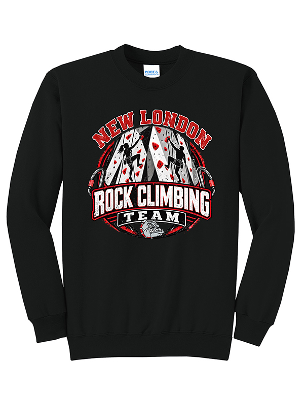Jet Black  Climbing Wall Core Fleece Crewneck