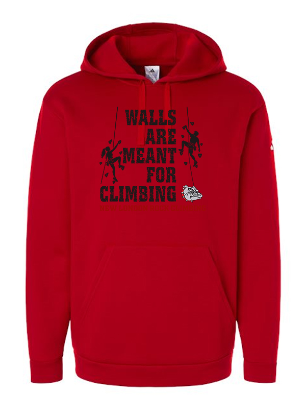 Team Power Red Walls Adidas Men's Fleece Hooded Sweatshirt