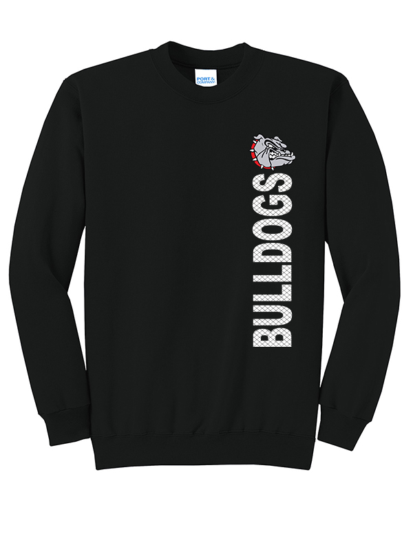 Jet Black Bulldogs Fleece Crewneck