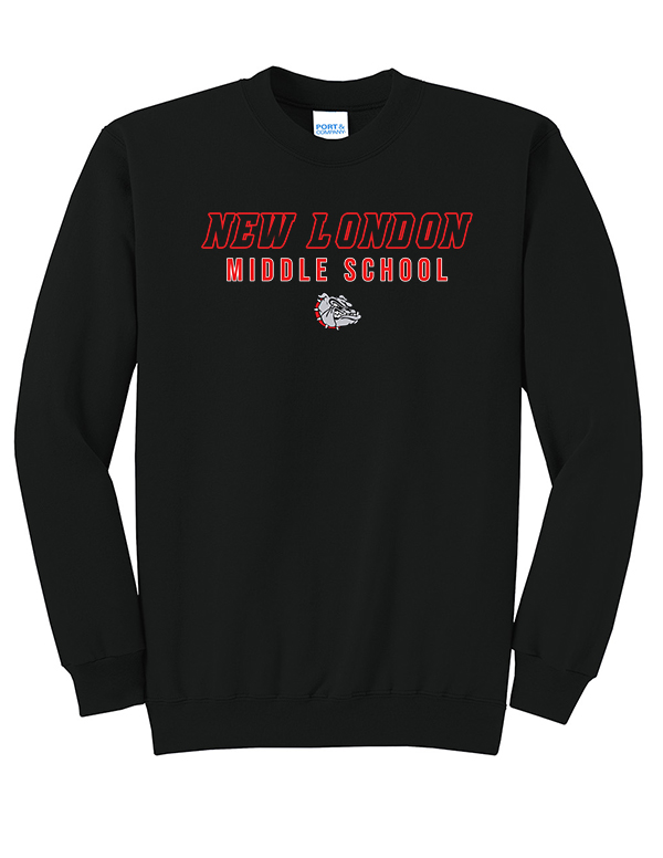 Jet Black NL Middle School Fleece Crewneck