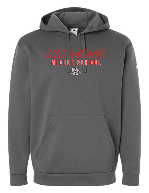 Team Grey Four NL Striped Adidas Men's Fleece Hooded Sweatshirt