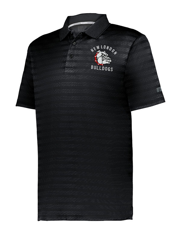 Black Sideline Striped Polo