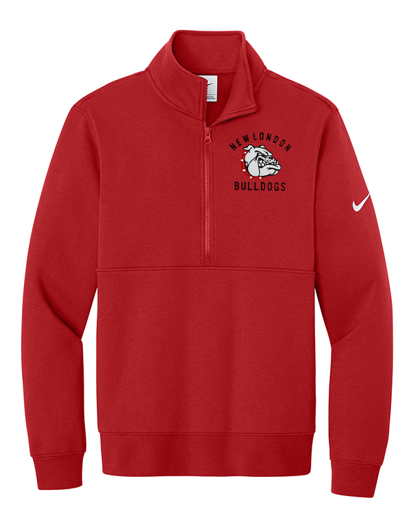 University Red Embroidered Nike 1/2-Zip