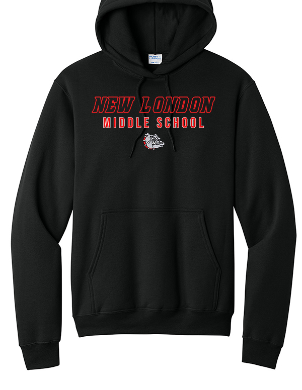 Jet Black NL Striped Fleece Hoodie