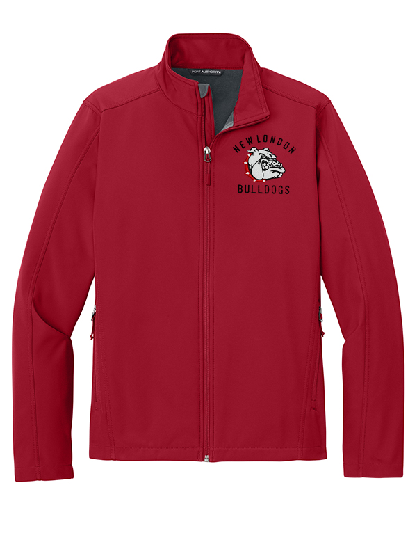Rich Red Embroidered Soft Shell Jacket