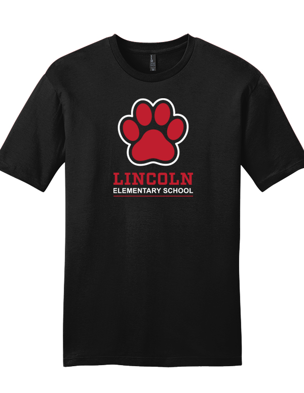 Black Pawprint Lincoln Soft Cotton Tee