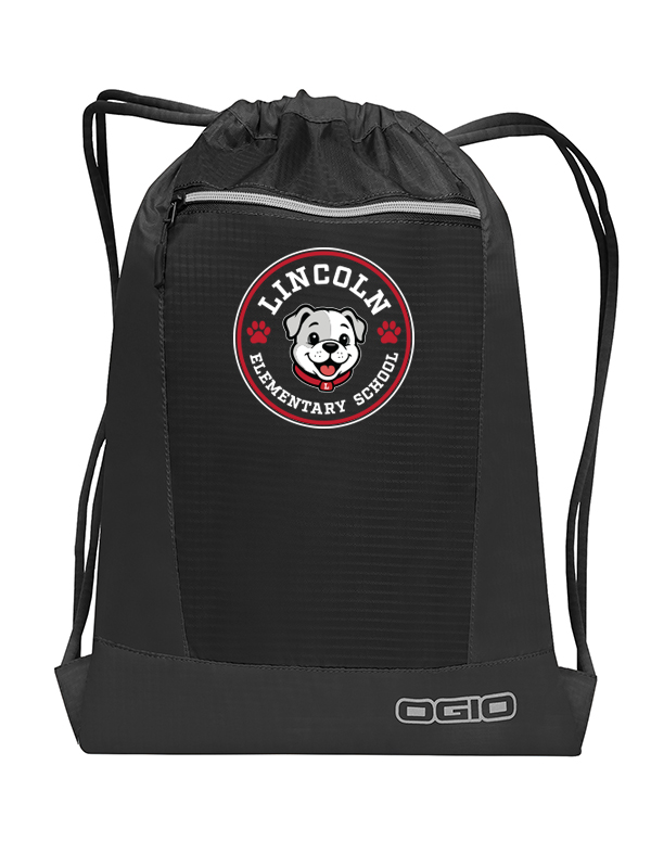 Black Lincoln Bulldog Circle Cinch Pack