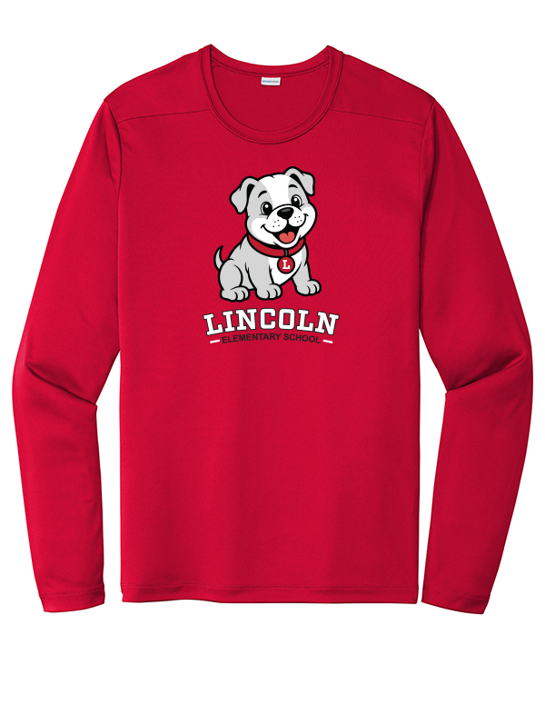 True Red Lincoln Lil Bulldog Performance Long Sleeve Tee