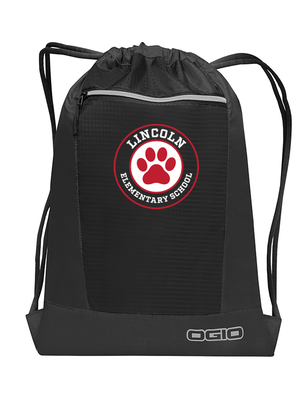 Black Lincoln Circle Paw Cinch Pack
