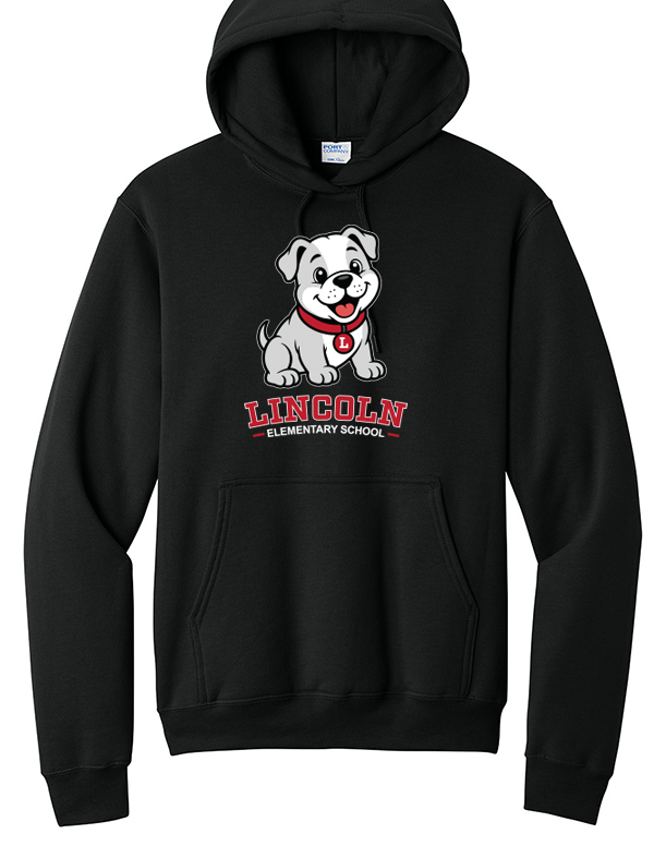 Jet Black Lincoln Lil Bulldog Fleece Hoodie