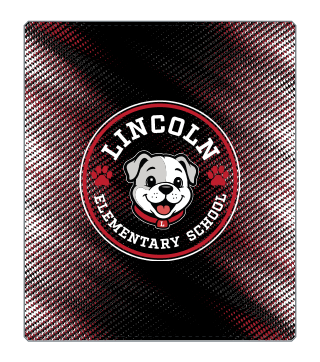 Sublimated Lincoln Paw Sublimated Fleece Blanket