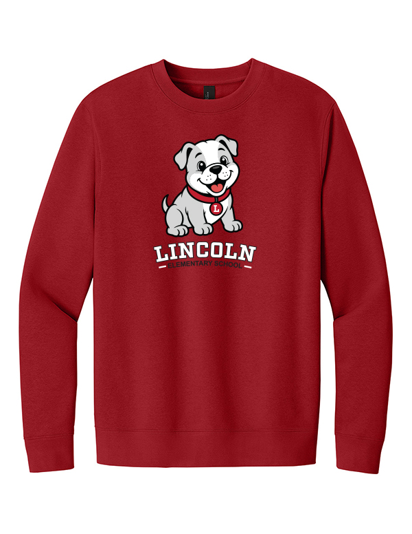 Classic Red Lincoln Lil Bulldog VIT Fleece Crew