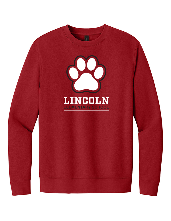 Classic Red Pawprint Lincoln VIT Fleece Crew