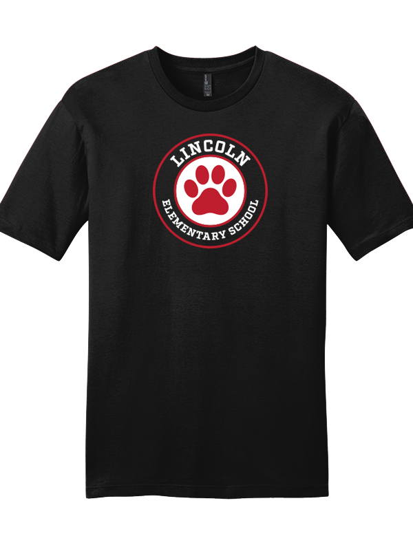 Black Lincoln Circle Paw Soft Cotton Tee