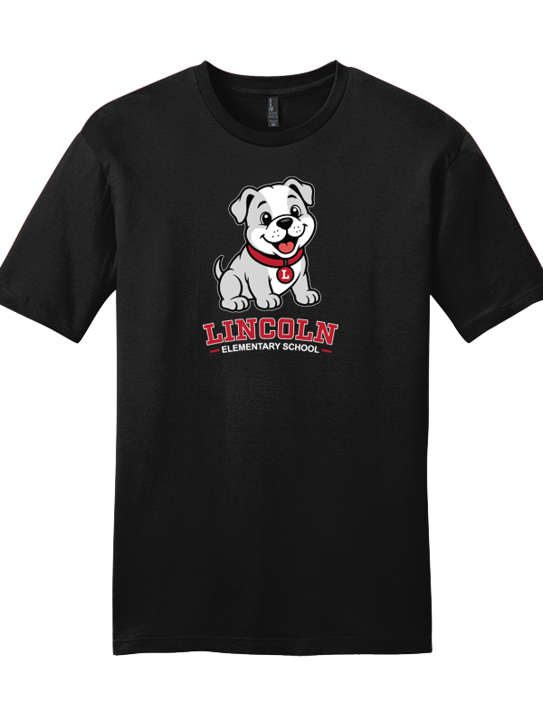 Black Lincoln Lil Bulldog Soft Cotton Tee