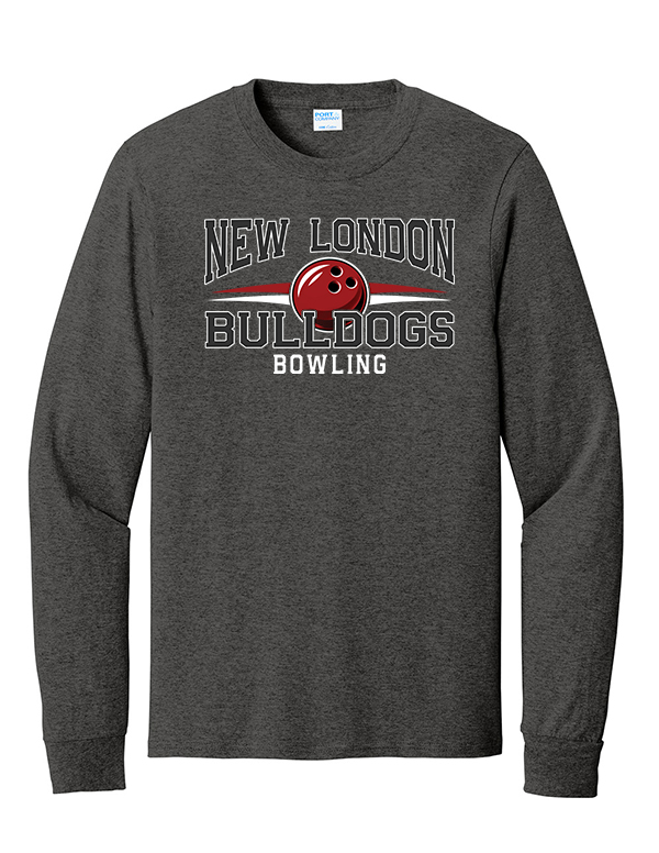 Dark Heather Grey NL Bowling Long Sleeve Cotton Tee