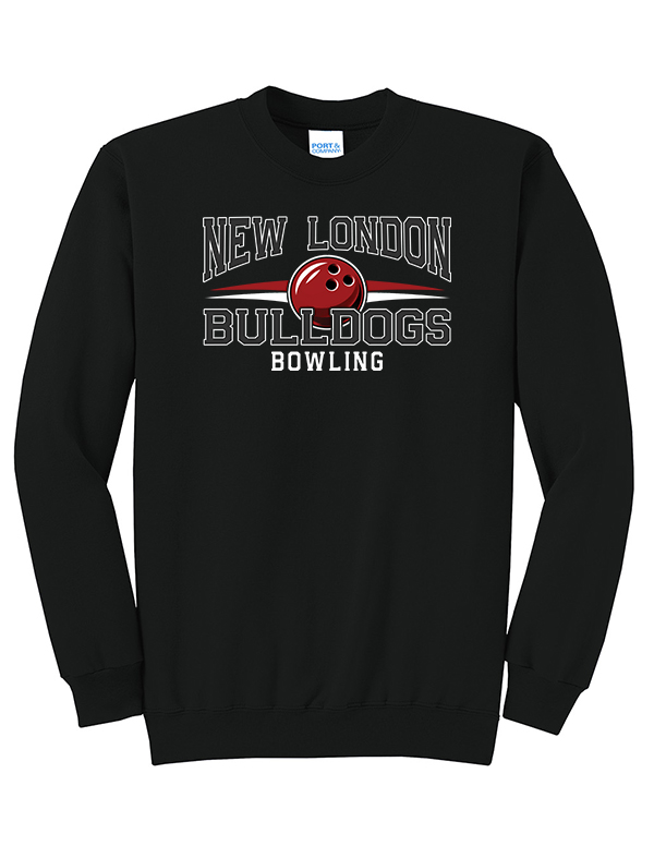 Jet Black  NL Bowling Fleece Crewneck Sweatshirt