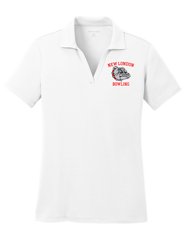 White Women's NL Bowling LC Performance Polo
