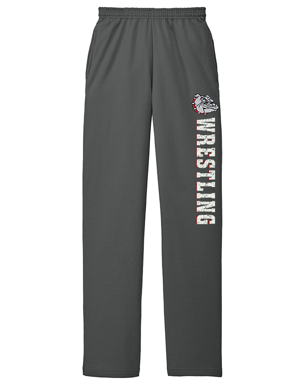 Charcoal Long Wrestling Port & Company® Core Fleece Sweatpant with Pockets