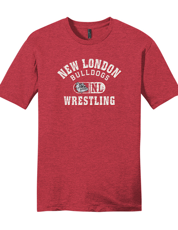 Heathered Red Wrestling Soft Cotton Tee