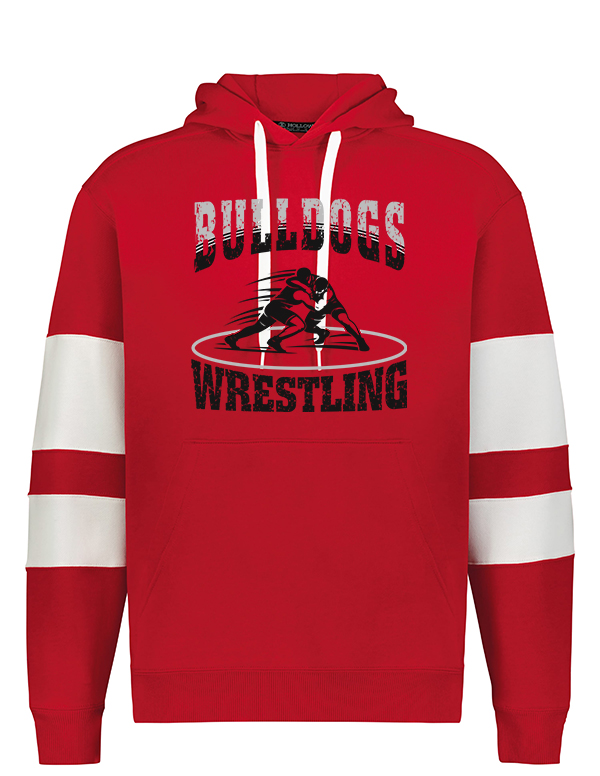 Scarlet/White BD Wrestling Mat Holloway Jackson Way Hoodie