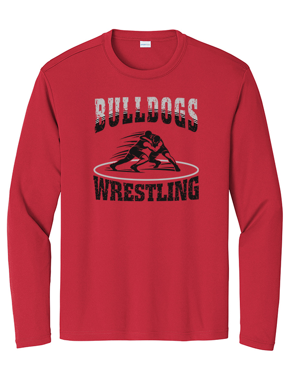 True Red BD Wrestling Mat Sport-Tek® Long Sleeve PosiCharge® Competitor™ Tee