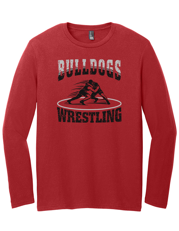 Classic Red BD Wrestling Mat District ® Very Important Tee ® Long Sleeve