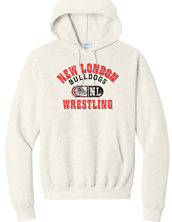 Oatmeal Heather NLB Wrestling Port & Company® Core Fleece Pullover Hooded Sweatshirt