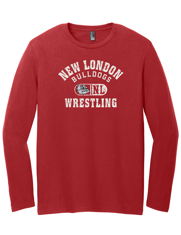 Classic Red NLB Wrestling District ® Very Important Tee ® Long Sleeve