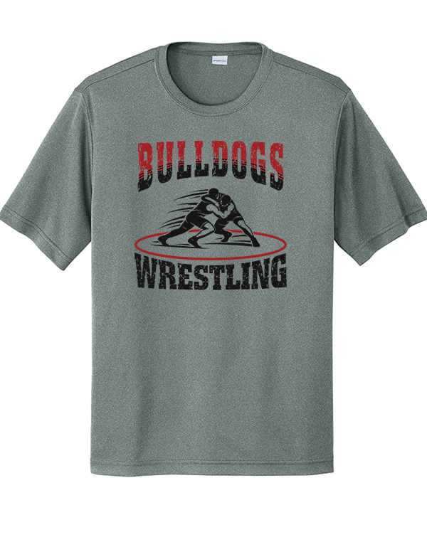Grey Concrete Heather BD Wrestling Mat Sport-Tek PosiCharge Competitor Tee