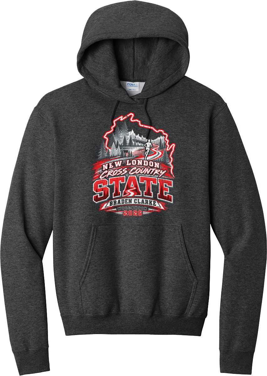 Black Heather  New London STATE XC Hooded Sweatshirt