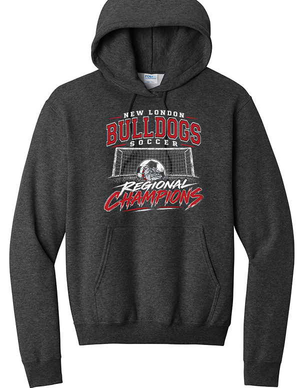 Black Heather NL Soccer Regional Champs Fleece Pullover Hooded Sweatshirt