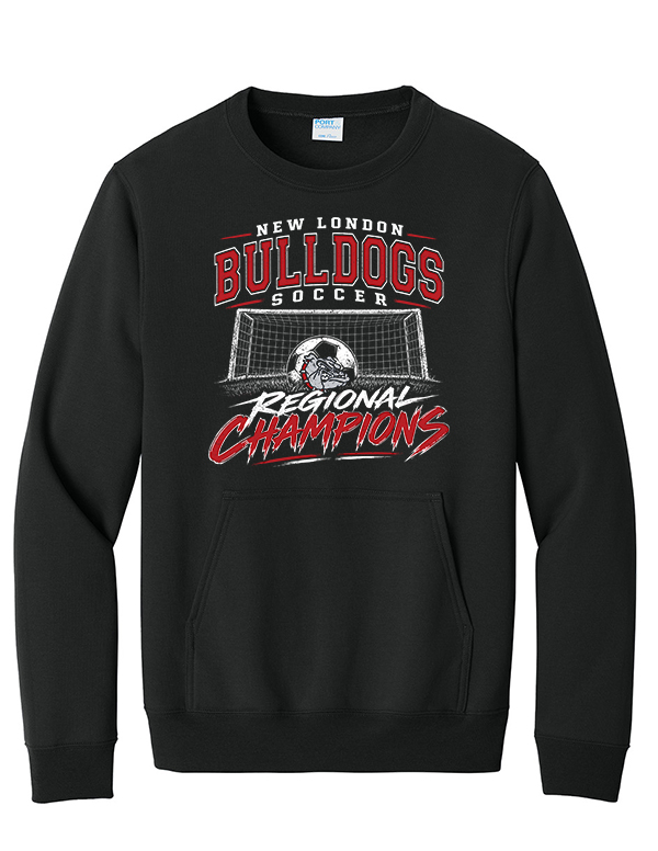 Jet Black NL Soccer Regional Champs Fleece Crewneck Pocket Sweatshirt